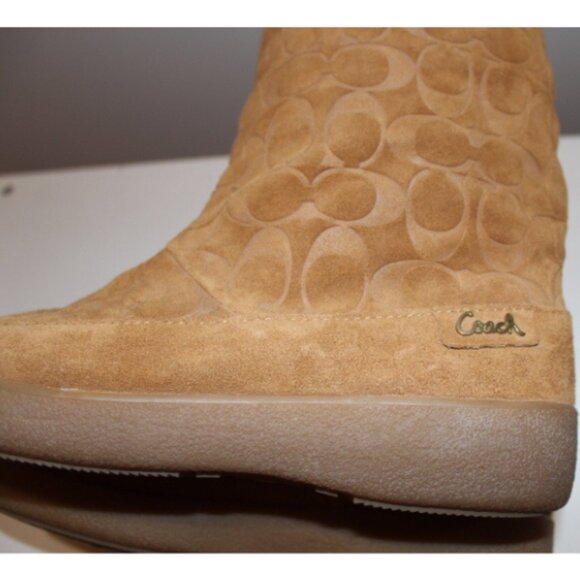 Coach Teri Signature Suede Ladies Boots (Fits 8.5M) - Picture 8 of 13